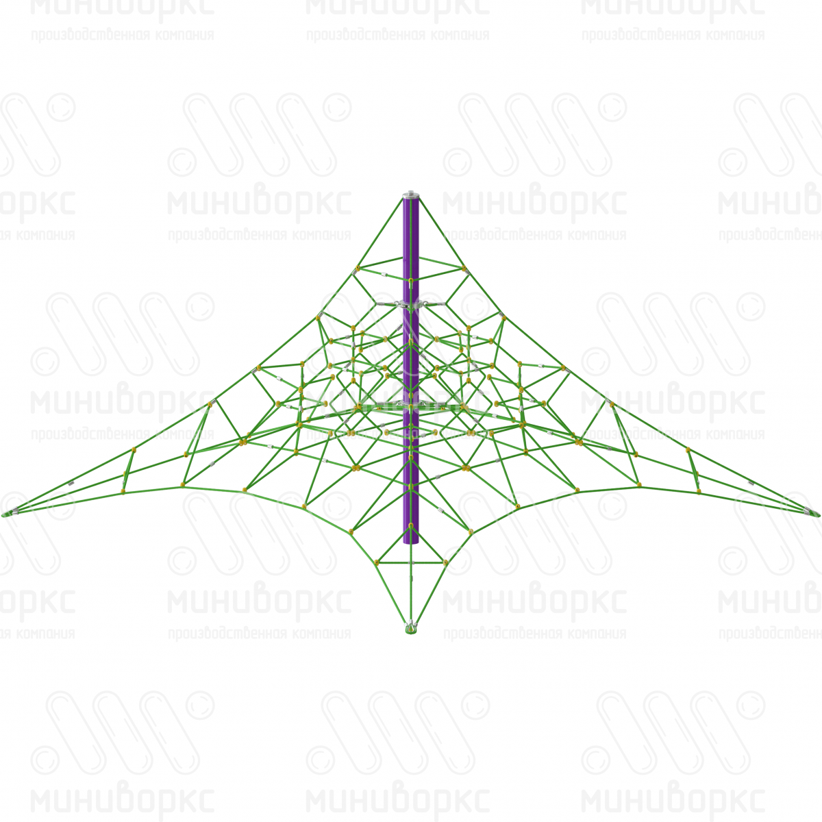 Комплексы канатные пирамида – P-2400-02-Ral7016 купить в Екатеринбурге | Миниворкс | картинка 2