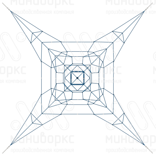 Канатные конструкции Пирамиды – P-1090-02-Ral7016 | картинка 3